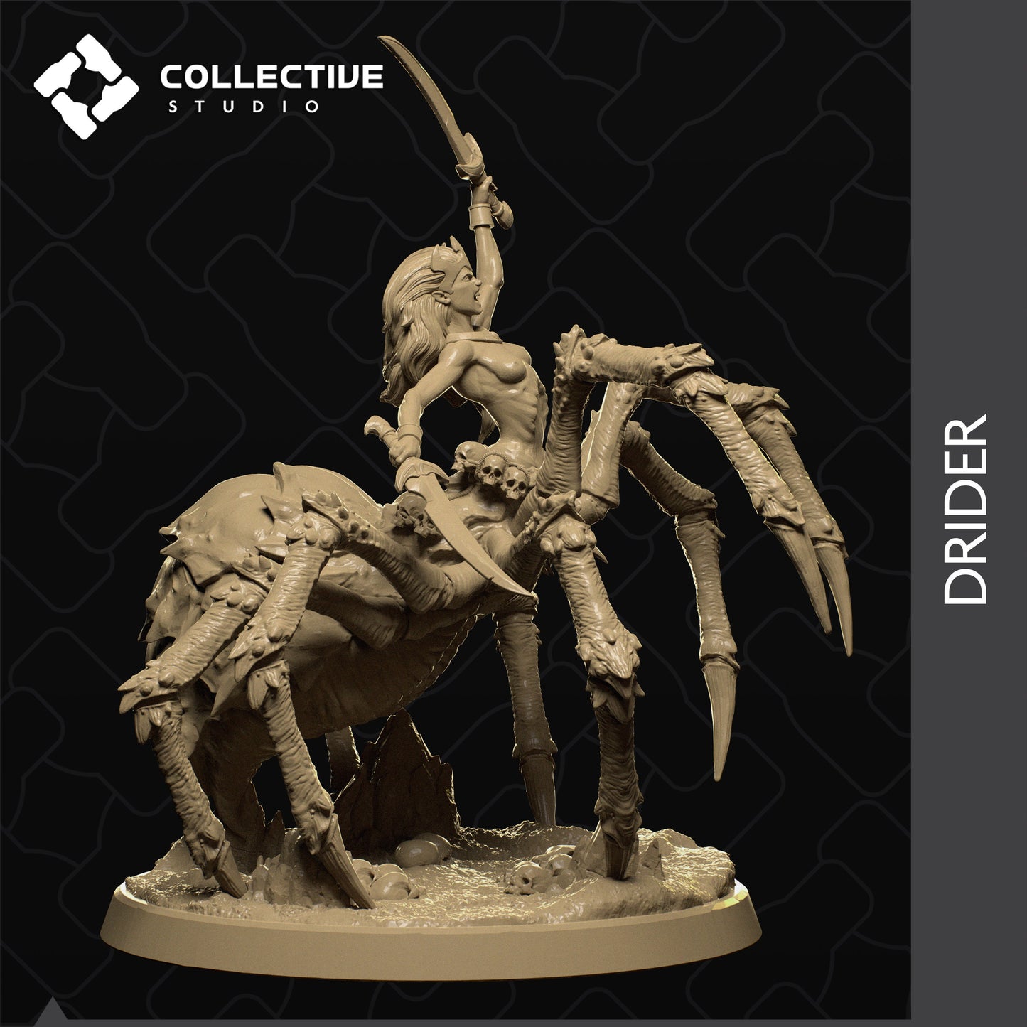 Drider, Spider Monster Woman, Underdark | Tabletop Gaming Mini or Display Figure | Collective Studio