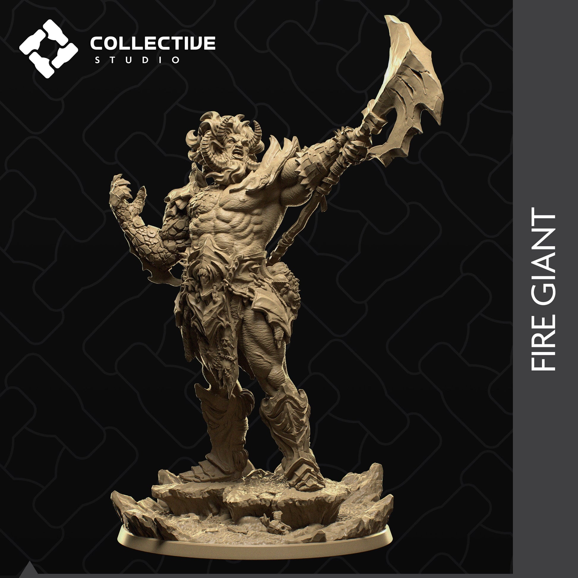 Fire Giant | Tabletop Gaming Mini or Display Figure | Collective Studio