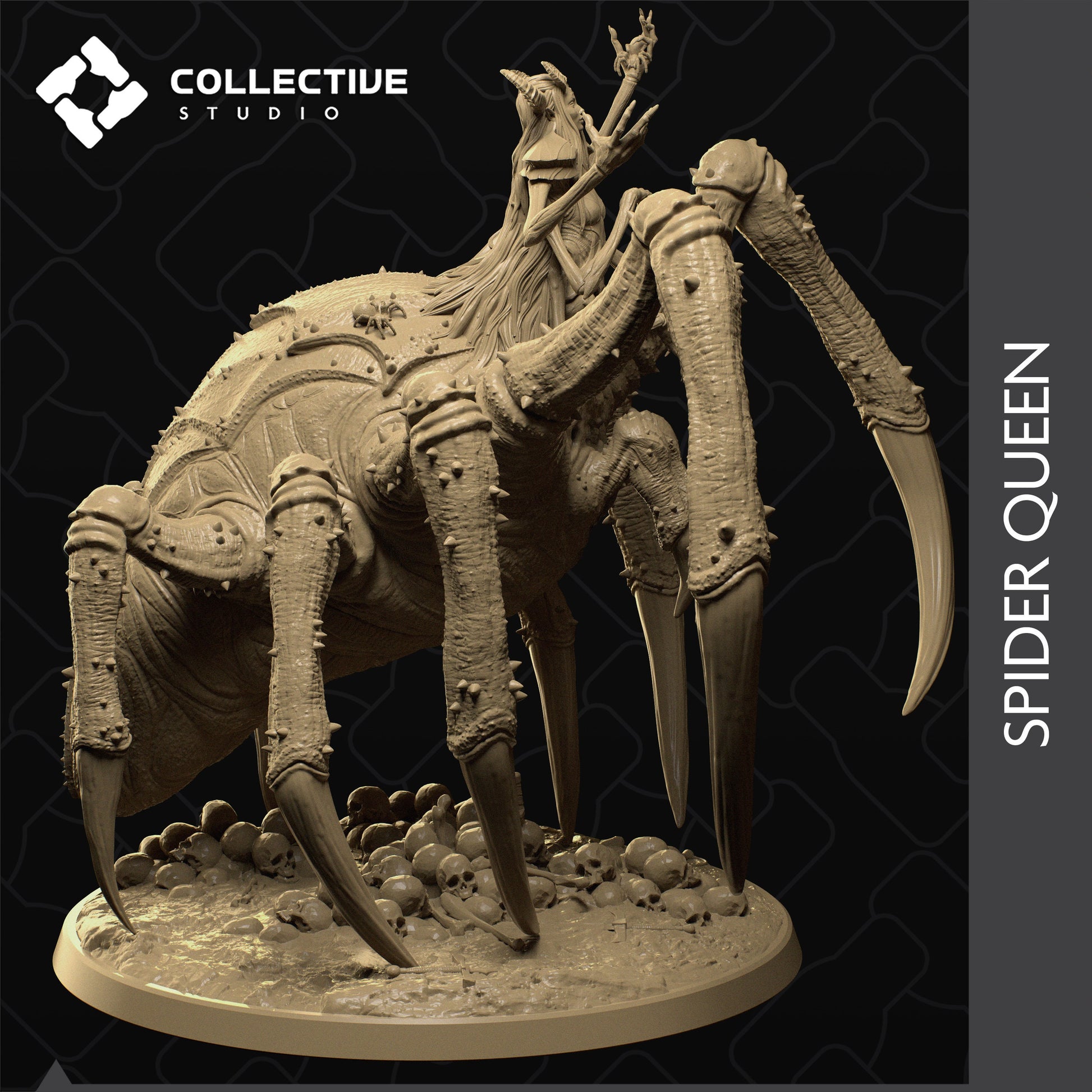 Spider Queen Monster, Underdark Goddess | Tabletop Gaming Mini or Display Figure | Collective Studio