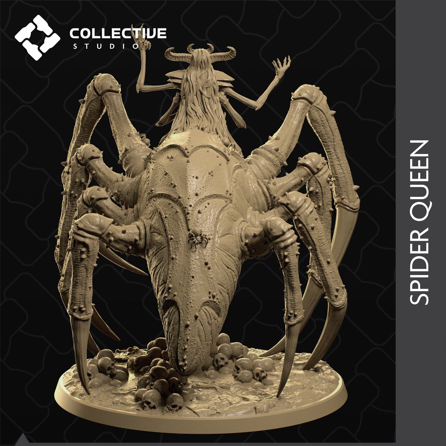 Spider Queen Monster, Underdark Goddess | Tabletop Gaming Mini or Display Figure | Collective Studio