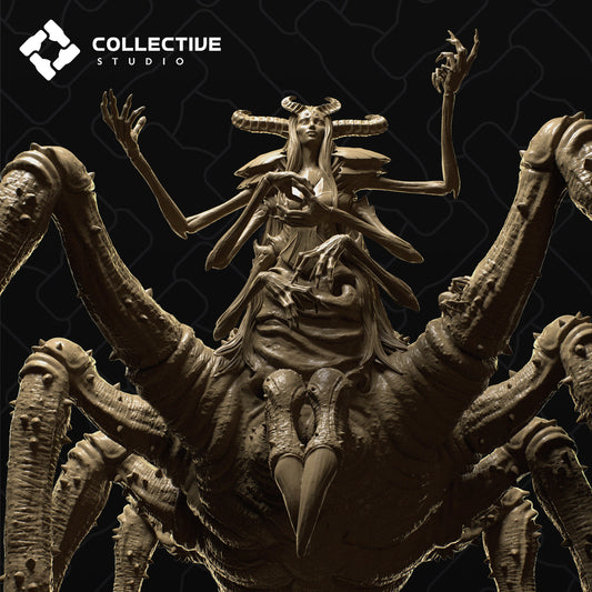 Spider Queen Monster, Underdark Goddess | Tabletop Gaming Mini or Display Figure | Collective Studio