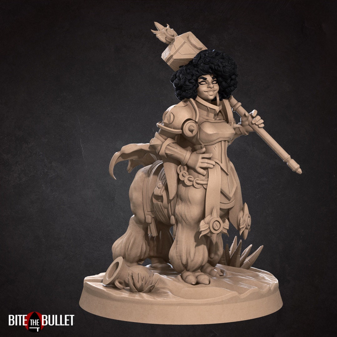 Centaur Alpaca Paladin | TABLETOP SCALE | D&D TTRPG Miniature | Bite the Bullet | Unpainted, Unplated Resin 8k