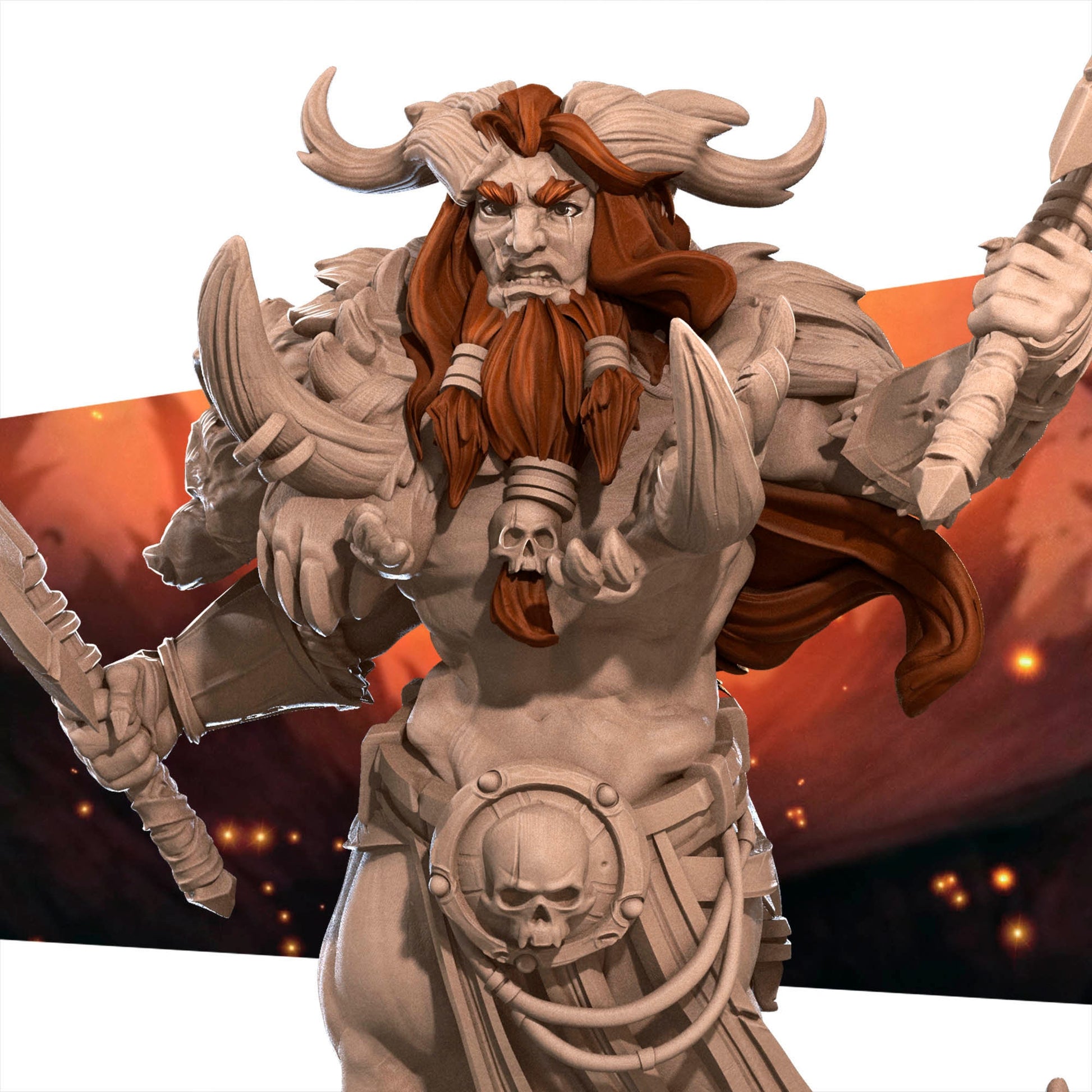 Centaur Barbarian | TABLETOP SCALE | D&D TTRPG Miniature | Bite the Bullet | Unpainted, Unplated Resin 8k