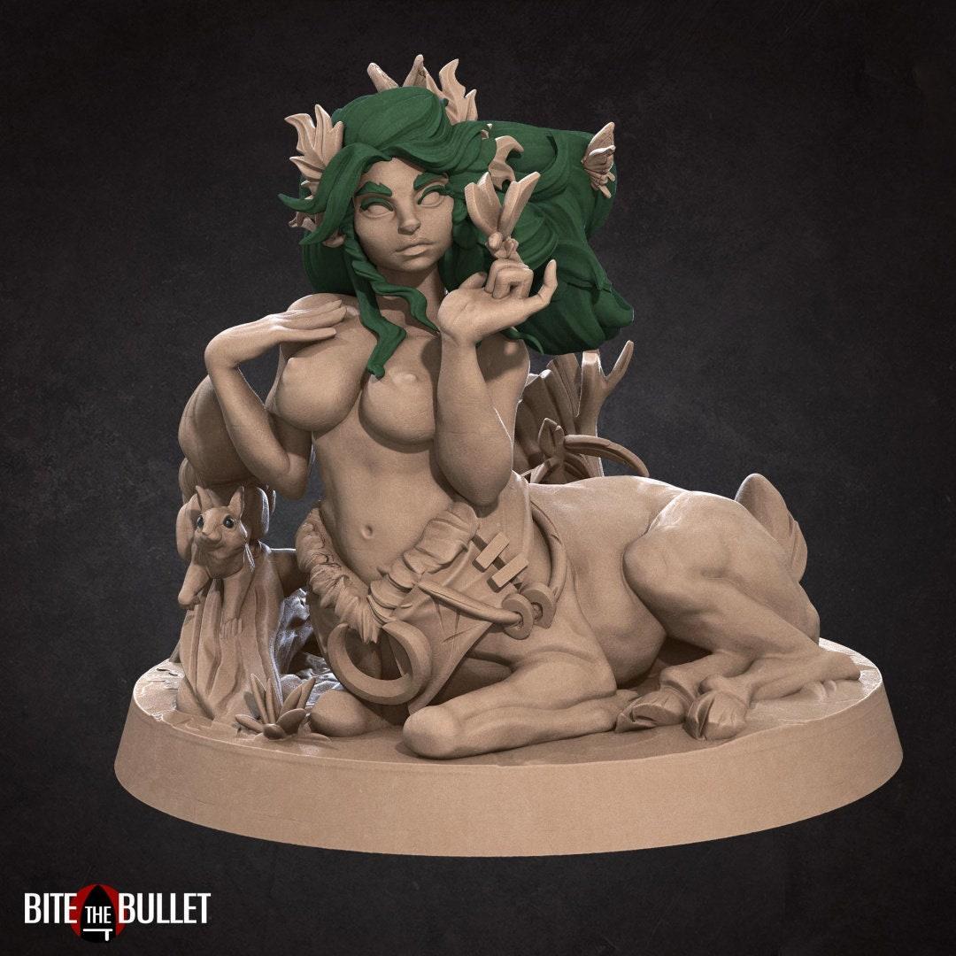 Exxotic Kunara Centaur Dryad Deer | D&D Pinup SFW NSFW Model Miniature | Bite the Bullet