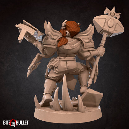 Paladin and Ogre Chieftain | Tabletop Scale | D&D TTRPG Miniature | Bite the Bullet
