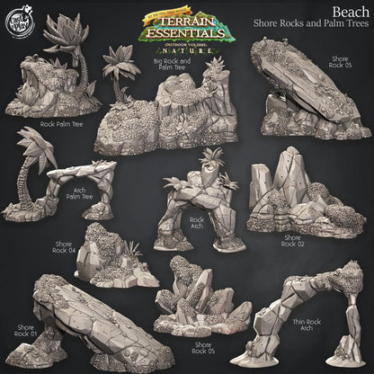 Beach Terrain Essentials | D&D Scatter Miniature | Terrain Essentials