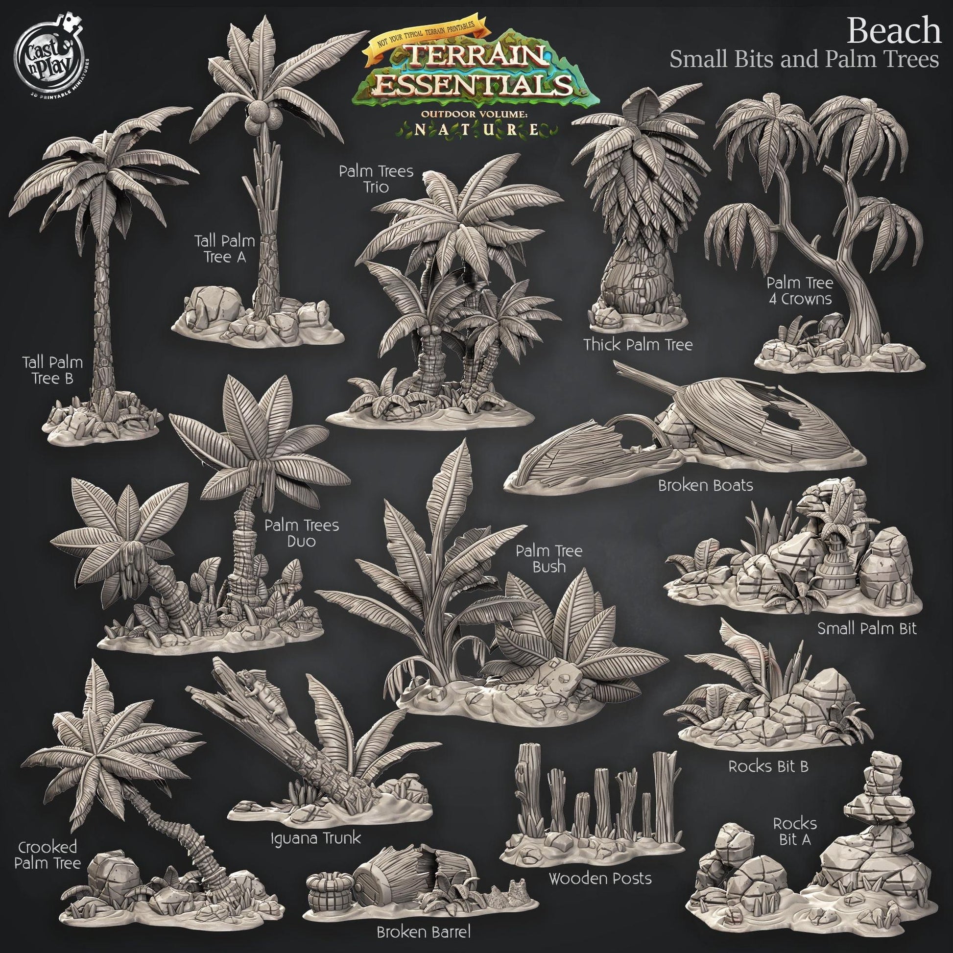 Beach Terrain Essentials | D&D Scatter Miniature | Terrain Essentials