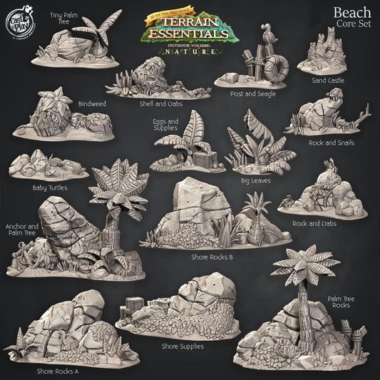 Beach Terrain Essentials | D&D Scatter Miniature | Terrain Essentials