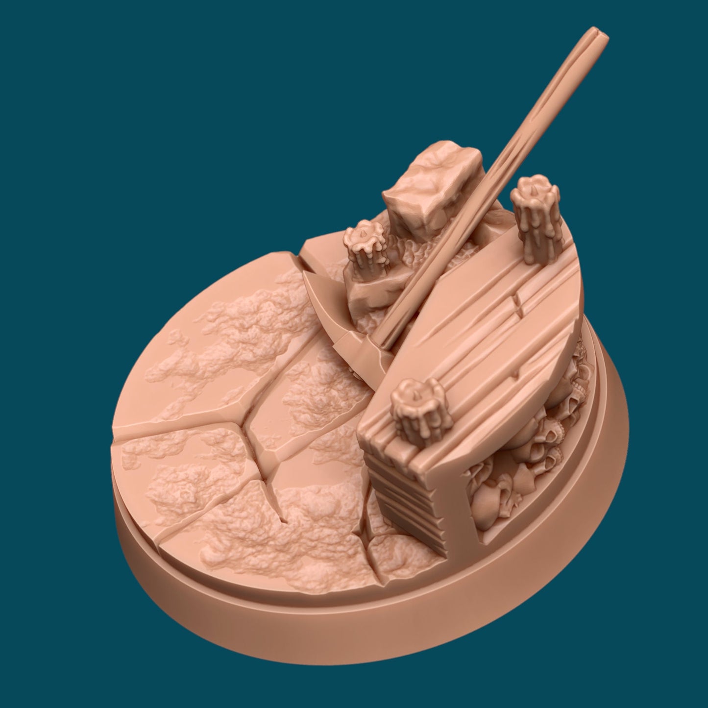 Graveyard Bases | TTRPG Miniature Sculpted Base | Awkward Penguin's Minis