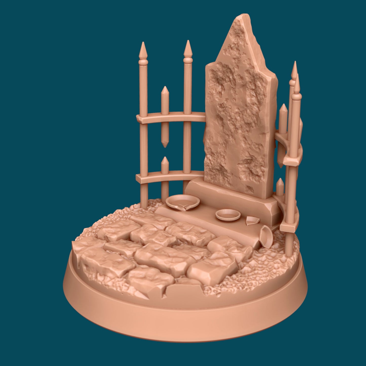 Graveyard Bases | TTRPG Miniature Sculpted Base | Awkward Penguin's Minis