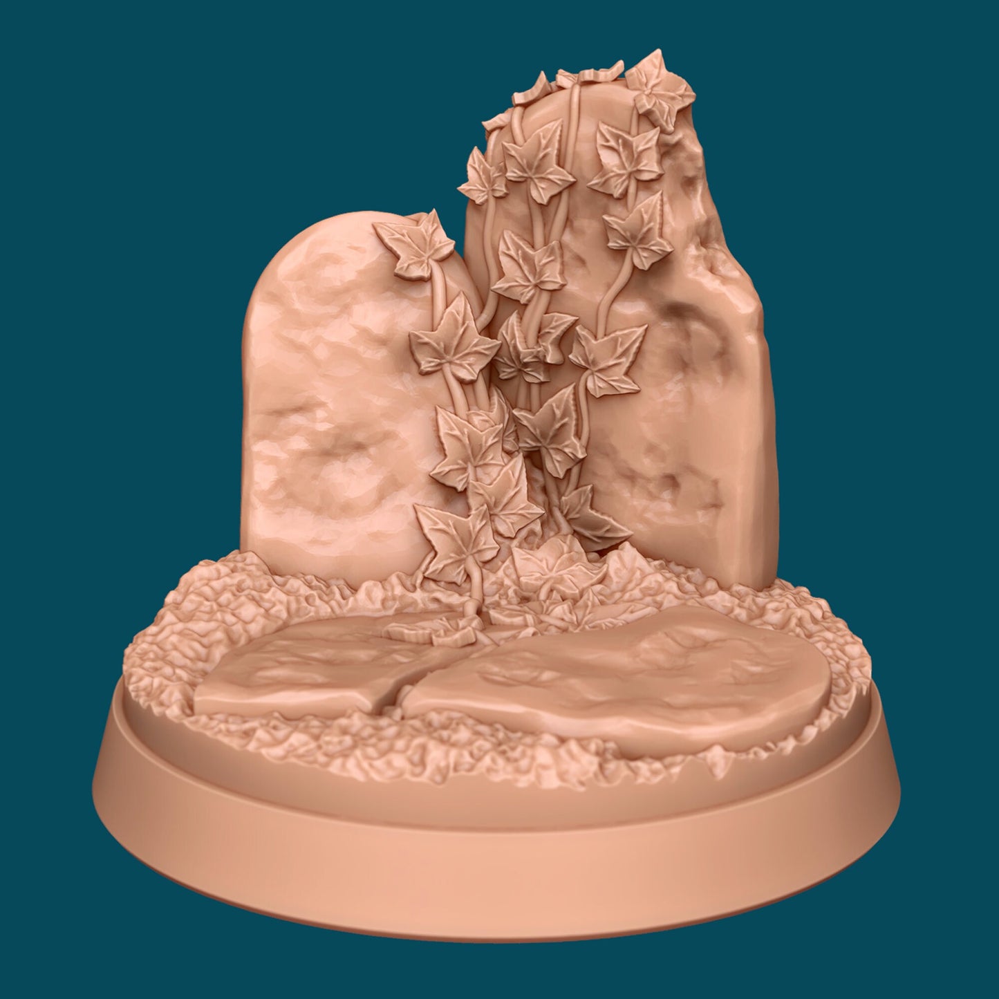 Graveyard Bases | TTRPG Miniature Sculpted Base | Awkward Penguin's Minis