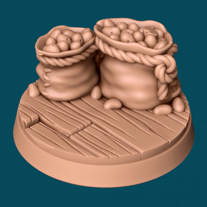 Market Bases | TTRPG Miniature Sculpted Base | Awkward Penguin's Minis