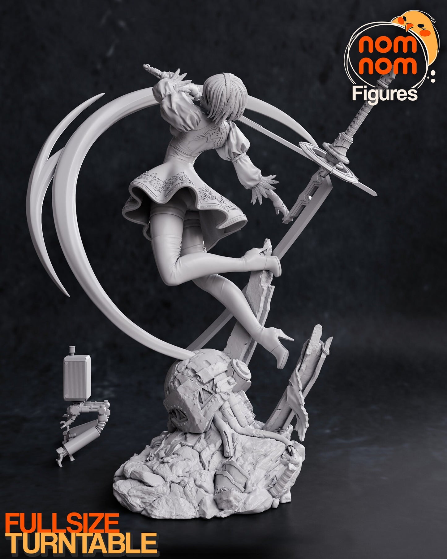 Combat Android | Resin Garage Kit Figure Game Fan Art | Nomnom Figures