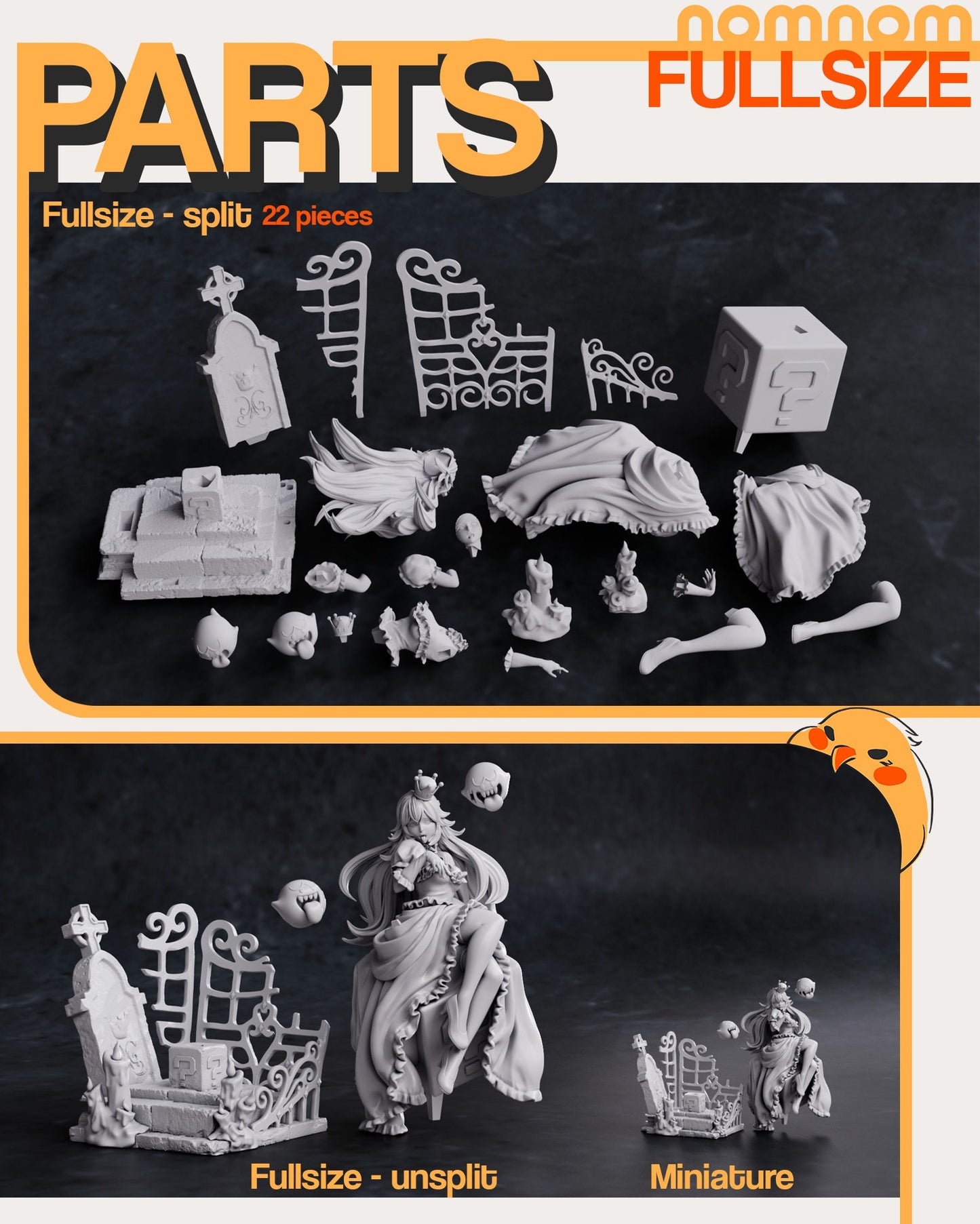 Super Spooky Cutie | Resin Garage Kit Figure Video Game Fan Art | Nomnom Figures