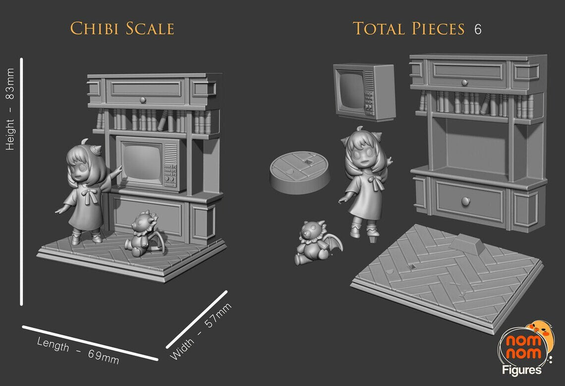 Chibi Spy | Resin Garage Kit Figure Anime Fan Art | Nomnom Figures