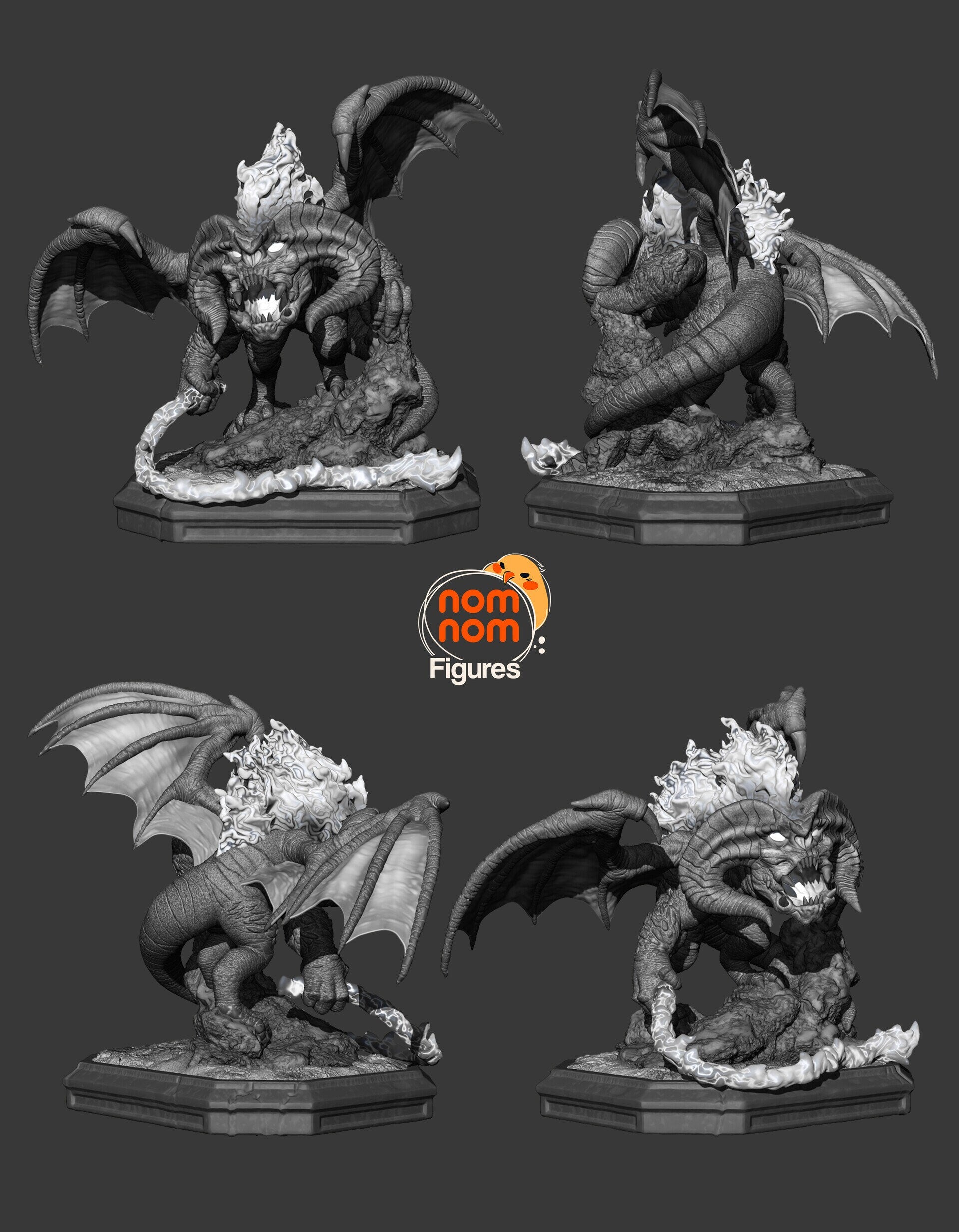 Chibi Balrog | Resin Garage Kit Figure Movie Book Fan Art | Nomnom Figures