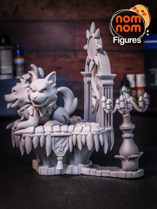 Chibi Cerberus | Resin Garage Kit Figure Video Game Fan Art | Nomnom Figures