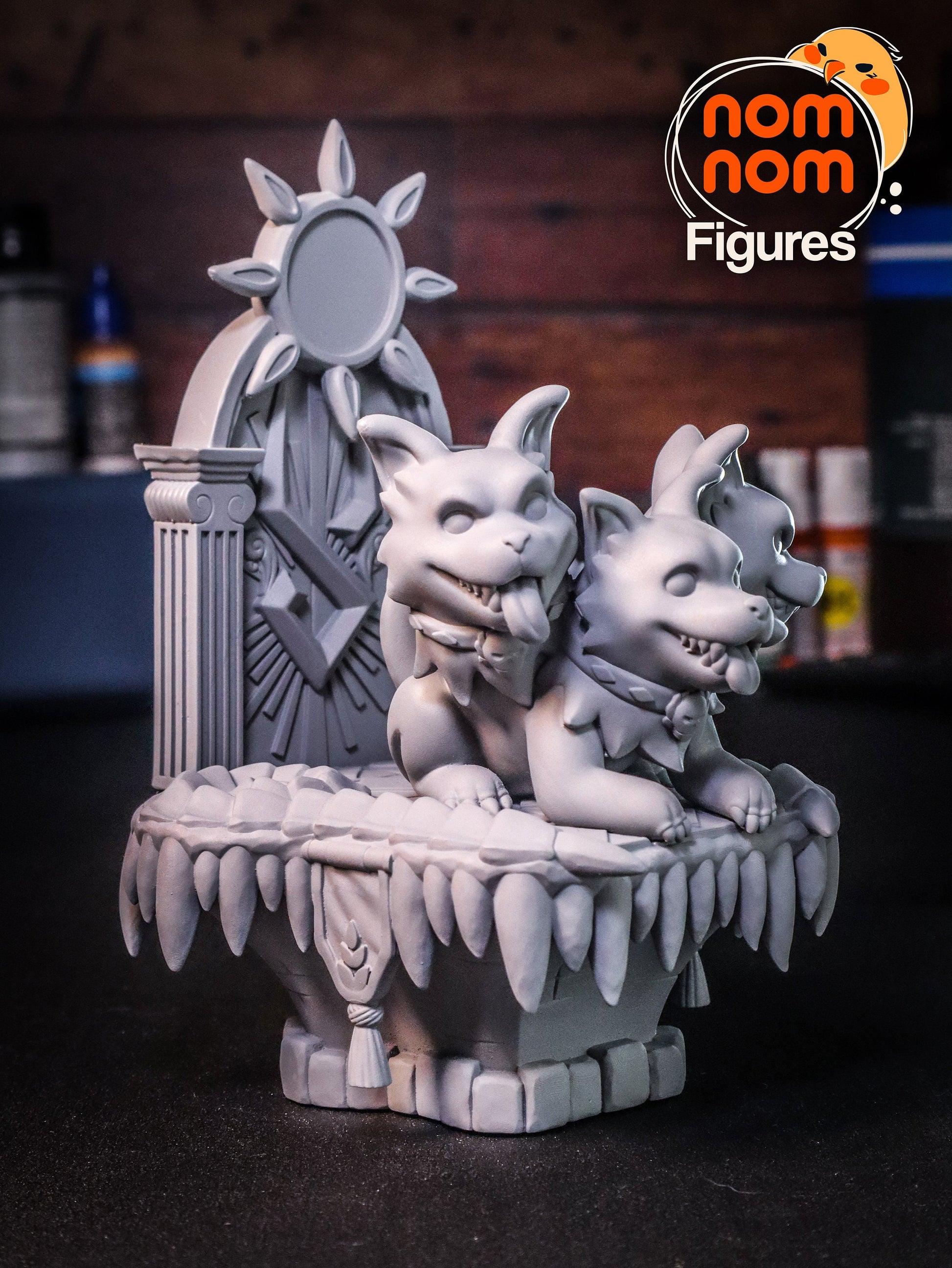 Chibi Cerberus | Resin Garage Kit Figure Video Game Fan Art | Nomnom Figures