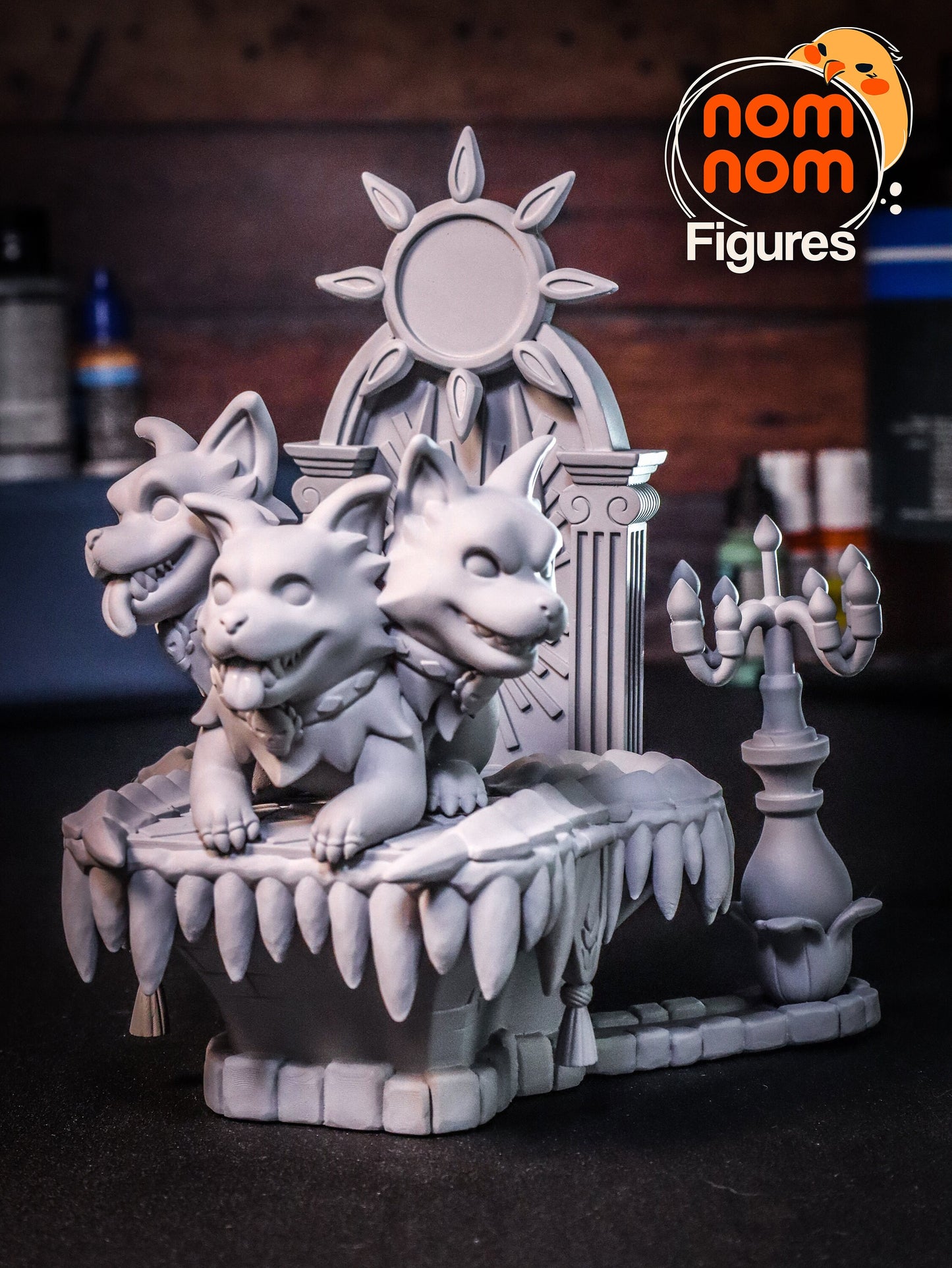 Chibi Cerberus | Resin Garage Kit Figure Video Game Fan Art | Nomnom Figures