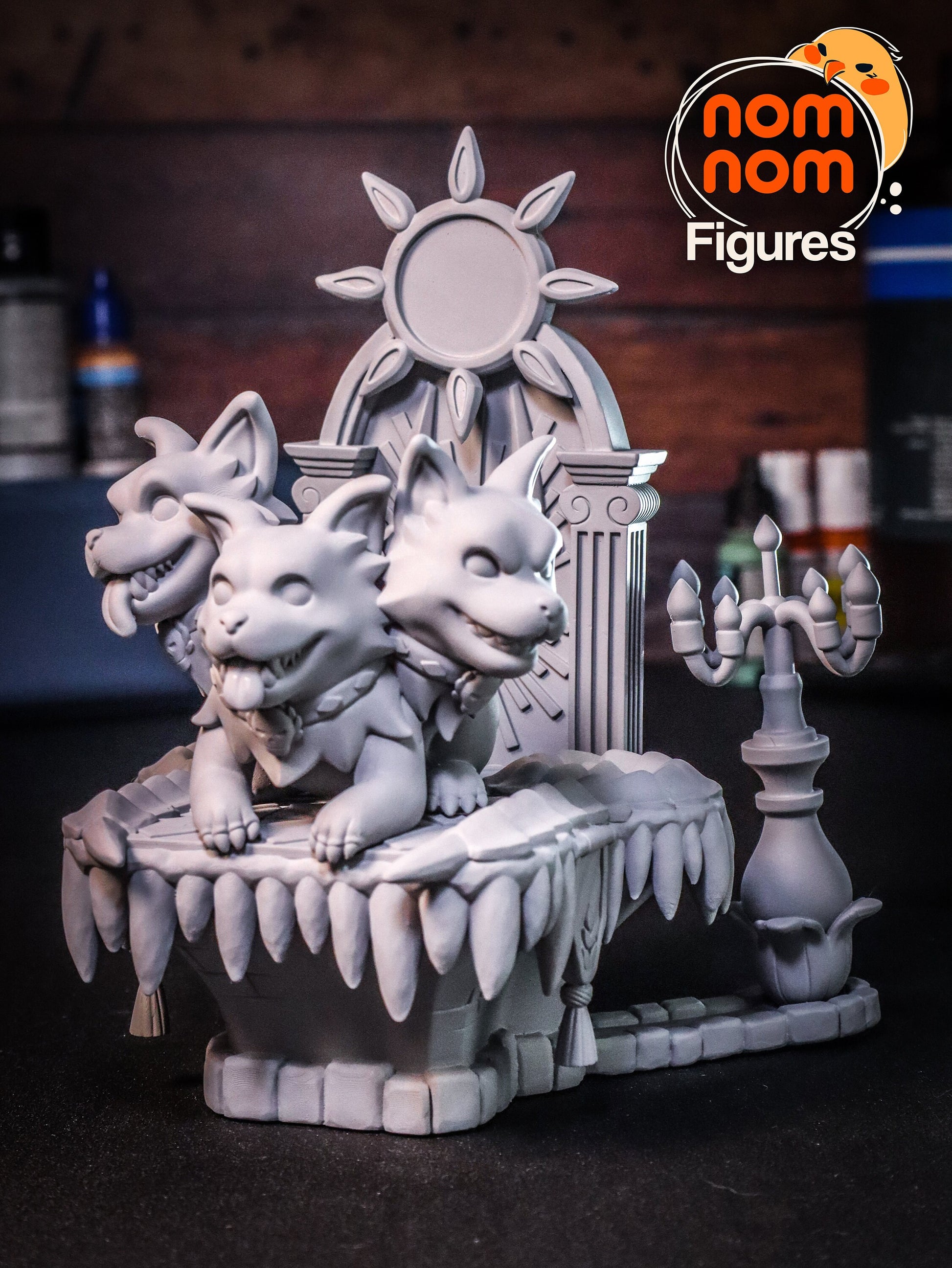 Chibi Cerberus | Resin Garage Kit Figure Video Game Fan Art | Nomnom Figures