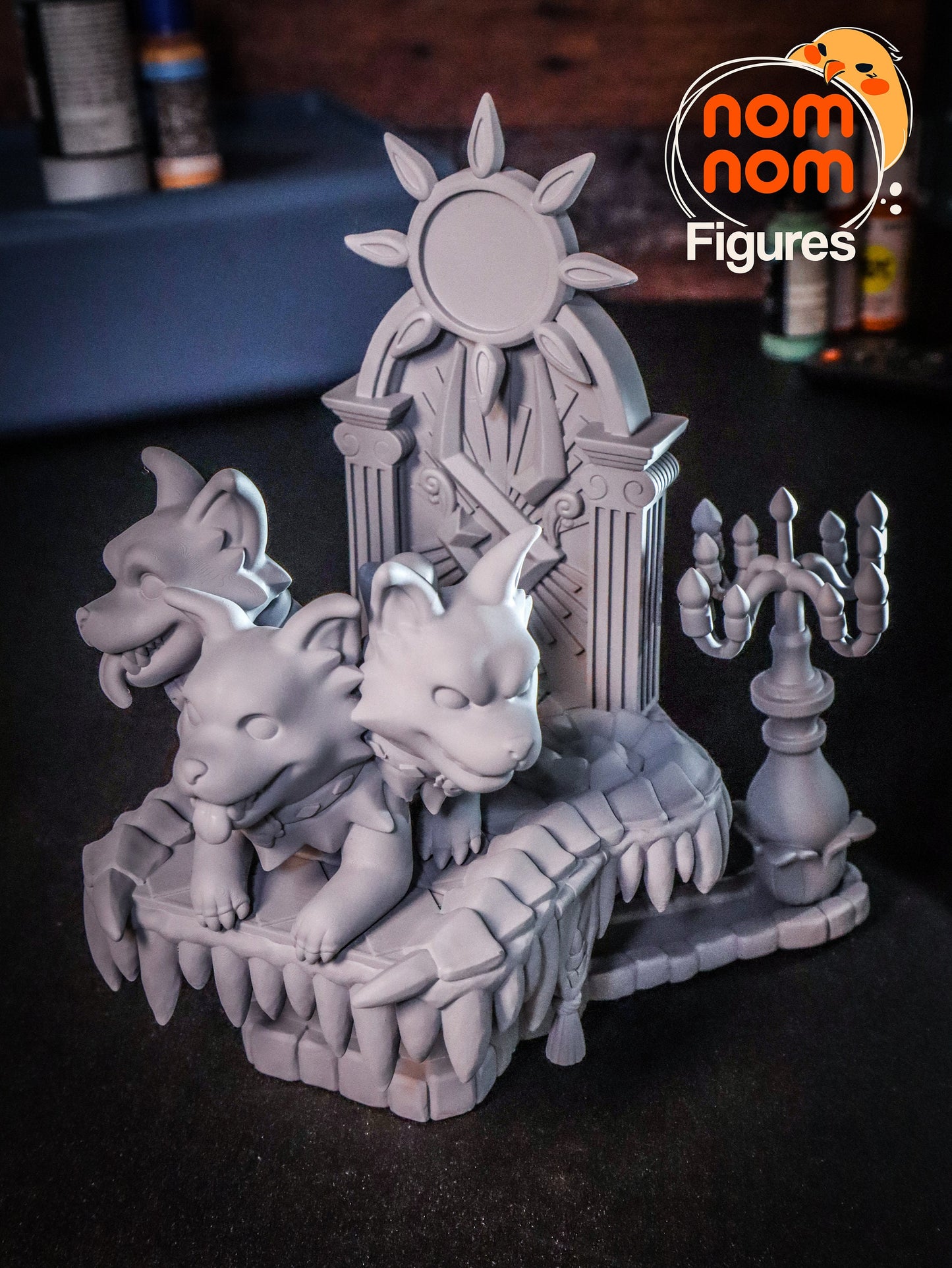 Chibi Cerberus | Resin Garage Kit Figure Video Game Fan Art | Nomnom Figures