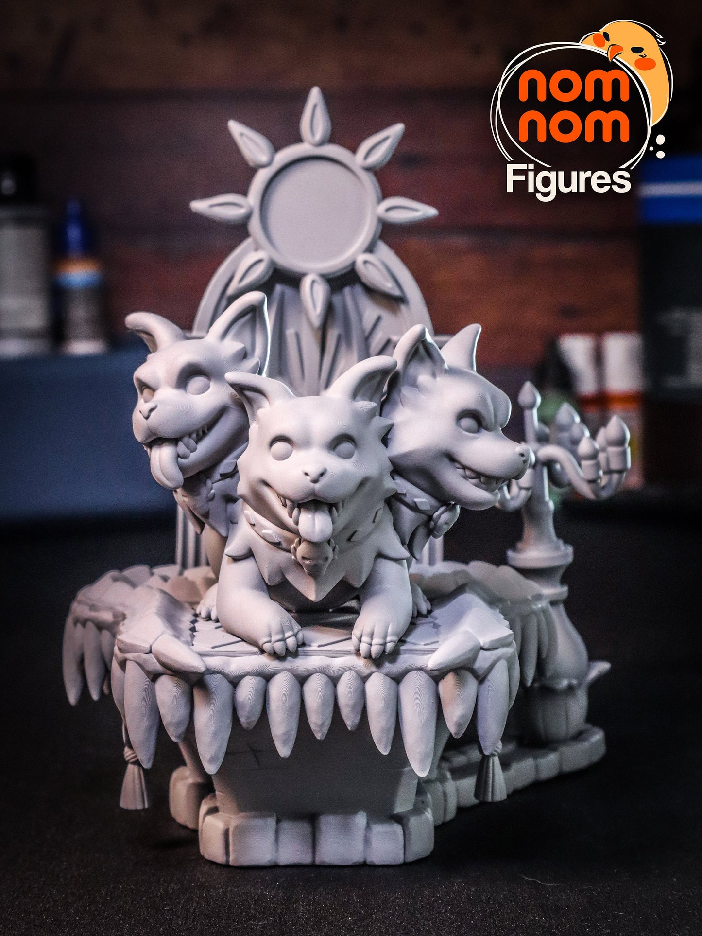 Chibi Cerberus | Resin Garage Kit Figure Video Game Fan Art | Nomnom Figures