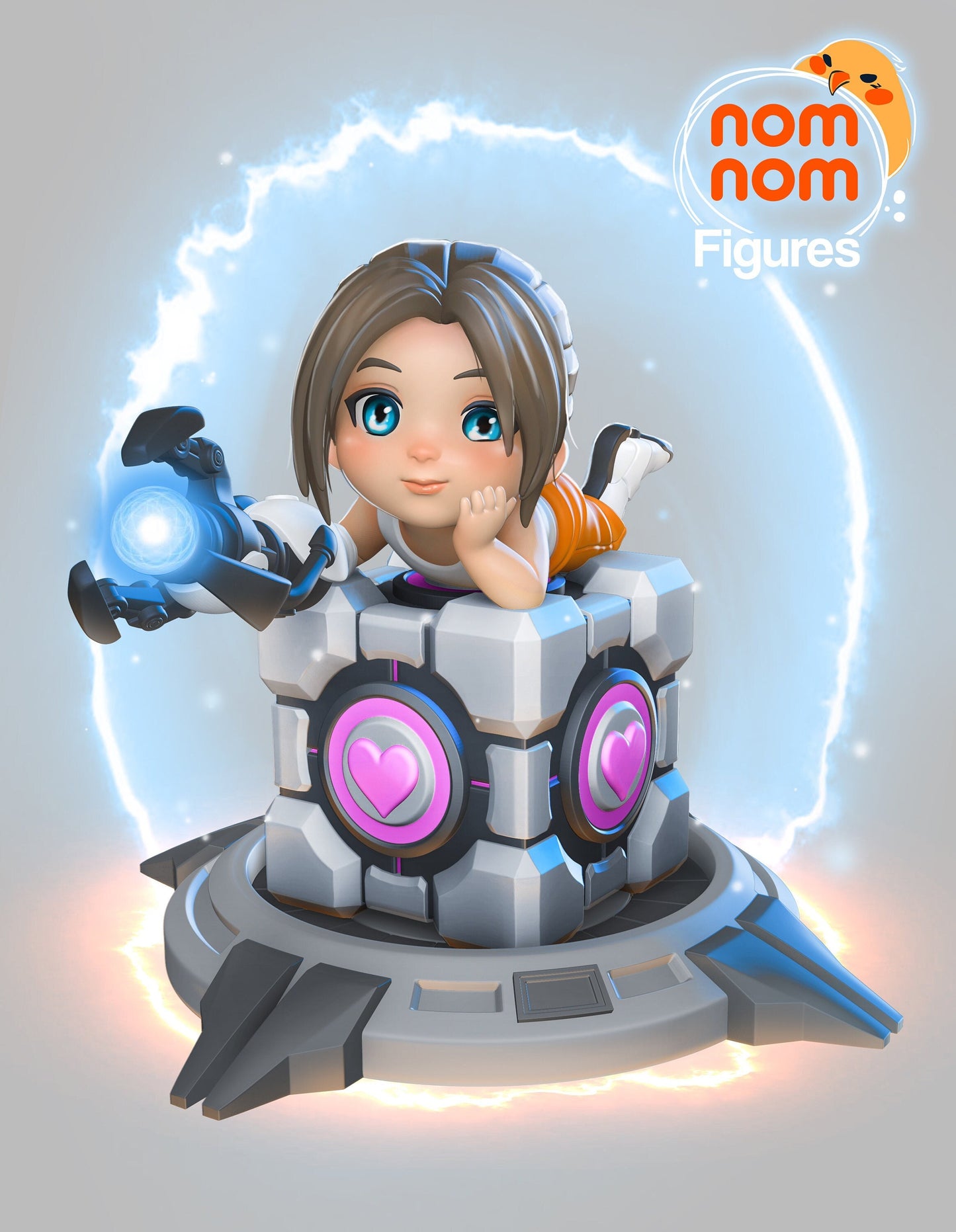 Chibi Test Subject | Resin Garage Kit Figure Video Game Fan Art | Nomnom Figures