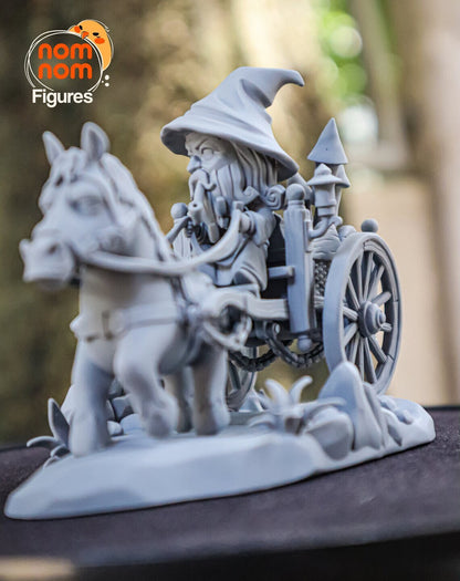 Chibi Gray Wizard | Resin Garage Kit Figure Movie Book Fan Art | Nomnom Figures