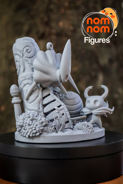 Knight and Hornet | Resin Garage Kit Figure Video Game Fan Art | Nomnom Figures