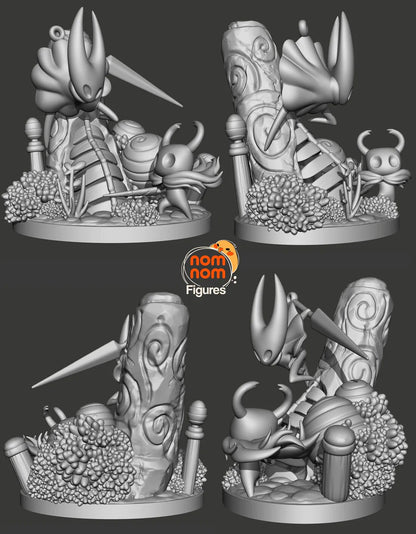 Knight and Hornet | Resin Garage Kit Figure Video Game Fan Art | Nomnom Figures
