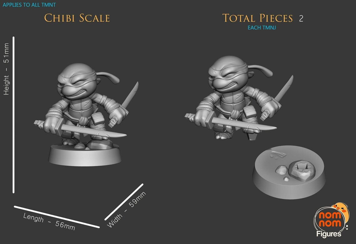 Teenage Turtle Warriors | Resin Garage Kit Figure Show Fan Art | Nomnom Figures
