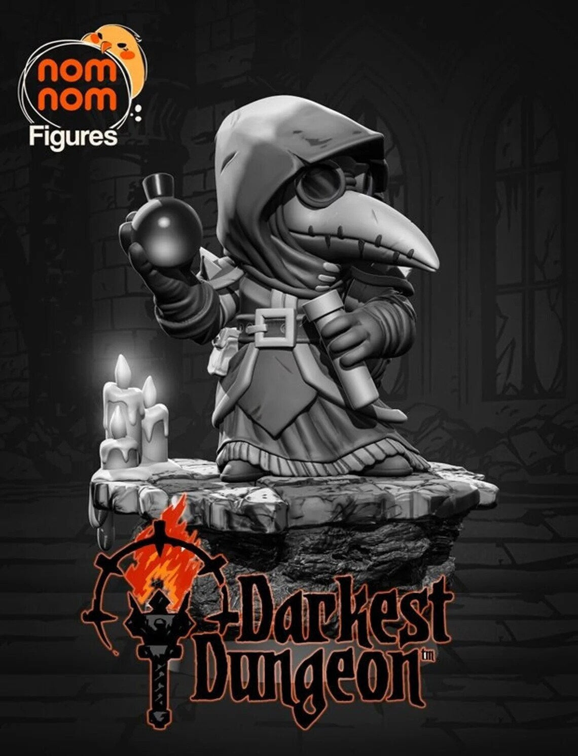 Chibi Dark Dungeon Doctor | Resin Garage Kit Figure Game Fan Art | Nomnom Figures