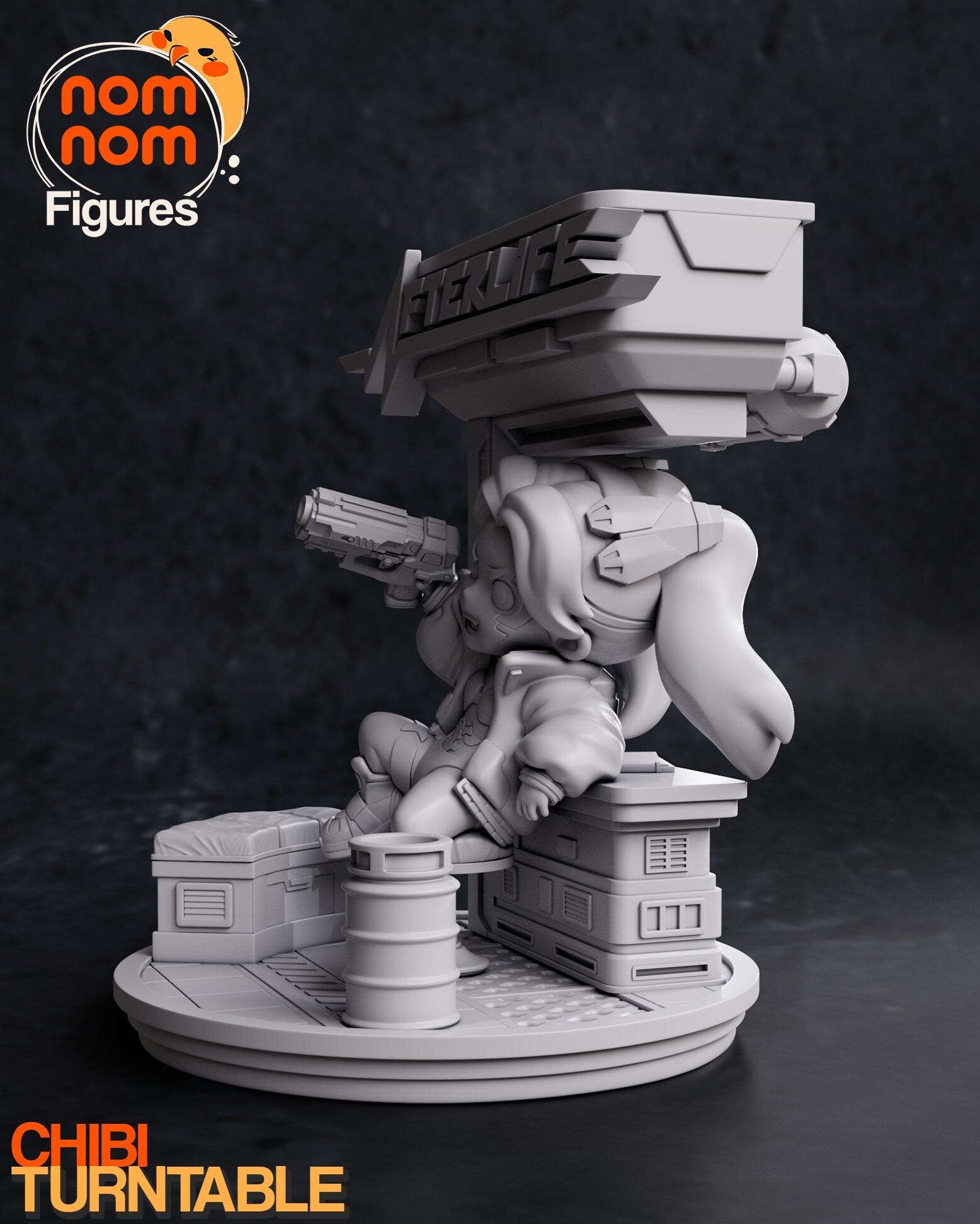 Chibi Edgerunner | Resin Garage Kit Figure Anime Fan Art | Nomnom Figures