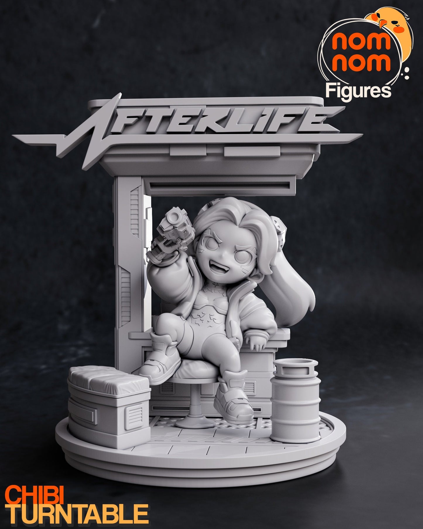 Chibi Edgerunner | Resin Garage Kit Figure Anime Fan Art | Nomnom Figures