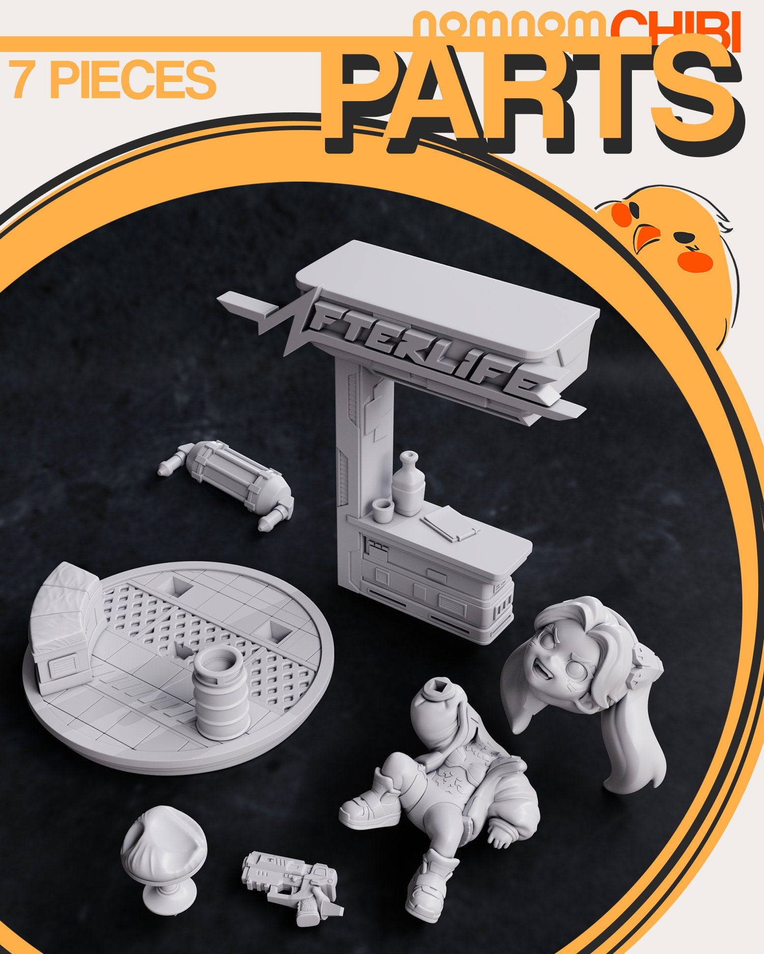 Chibi Edgerunner | Resin Garage Kit Figure Anime Fan Art | Nomnom Figures