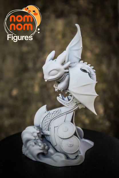 Chibi Toothless Dragon | Resin Garage Kit Figure Movie Fan Art | Nomnom Figures