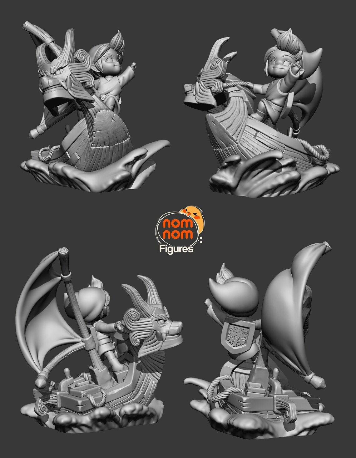 Chibi Wind Adventurer | Resin Garage Kit Figure Video Game Fan Art | Nomnom Figures