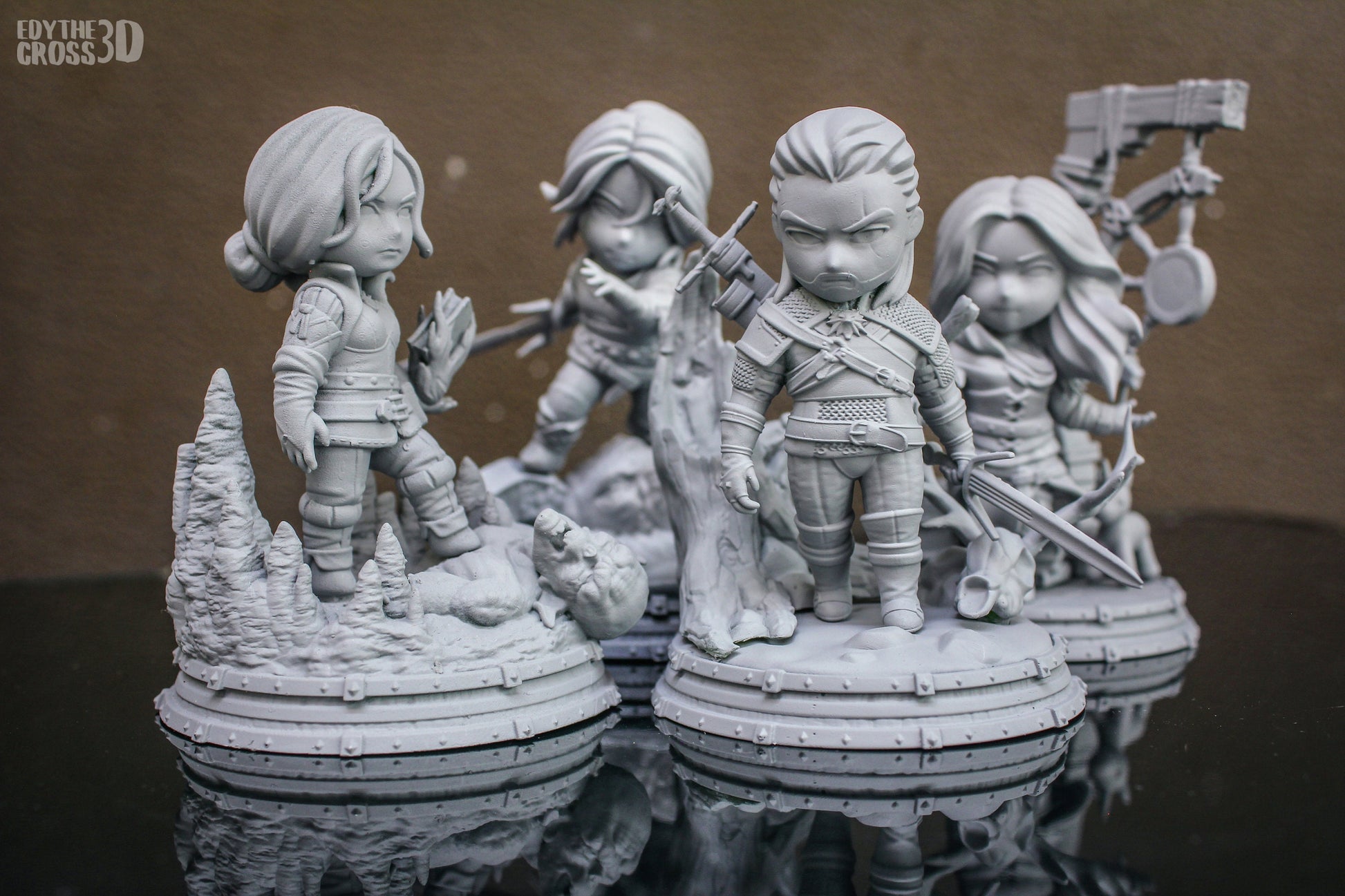 Chibi Found Family | Resin Garage Kit Figure Book Video Game Fan Art | Nomnom Figures