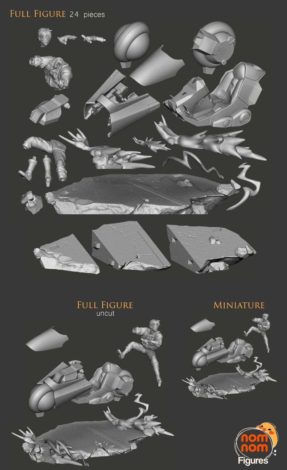 Care-Free Leader | Resin Garage Kit Figure Anime Fan Art | Nomnom Figures