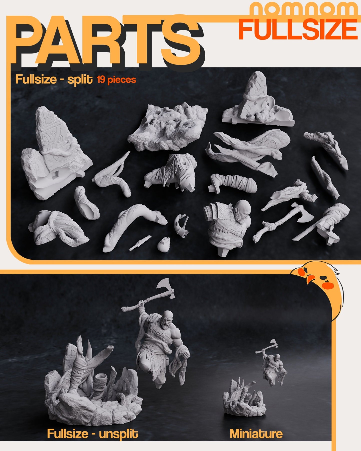 War God | Resin Garage Kit Figure Video Game Fan Art | Nomnom Figures