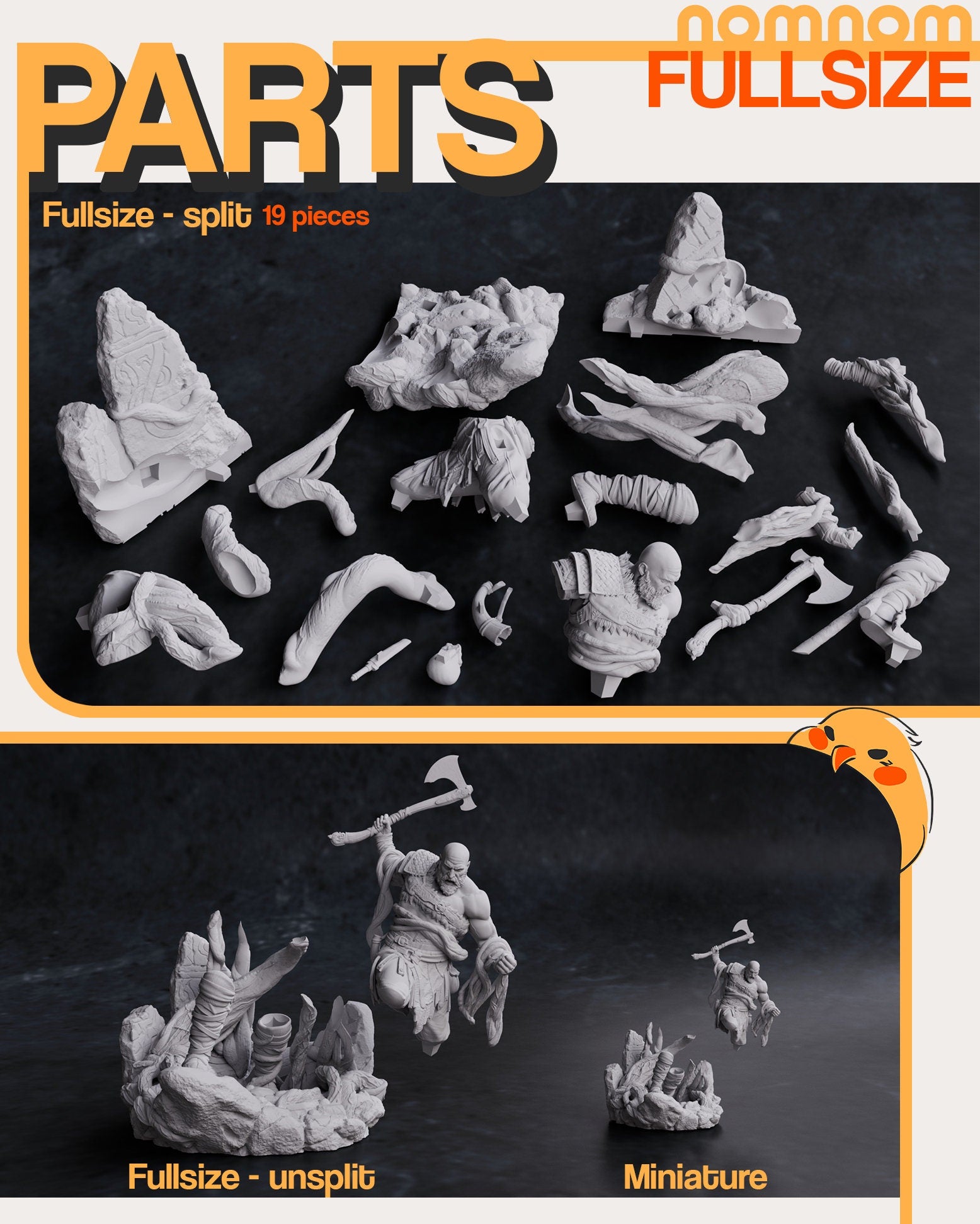 War God | Resin Garage Kit Figure Video Game Fan Art | Nomnom Figures