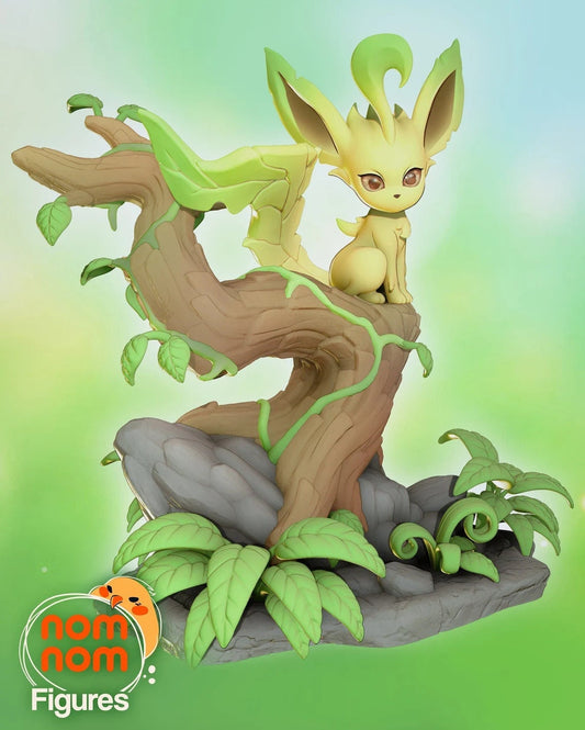 Leafy Evolution | Resin Garage Kit Anime Game Fan Art | Nomnom Figures