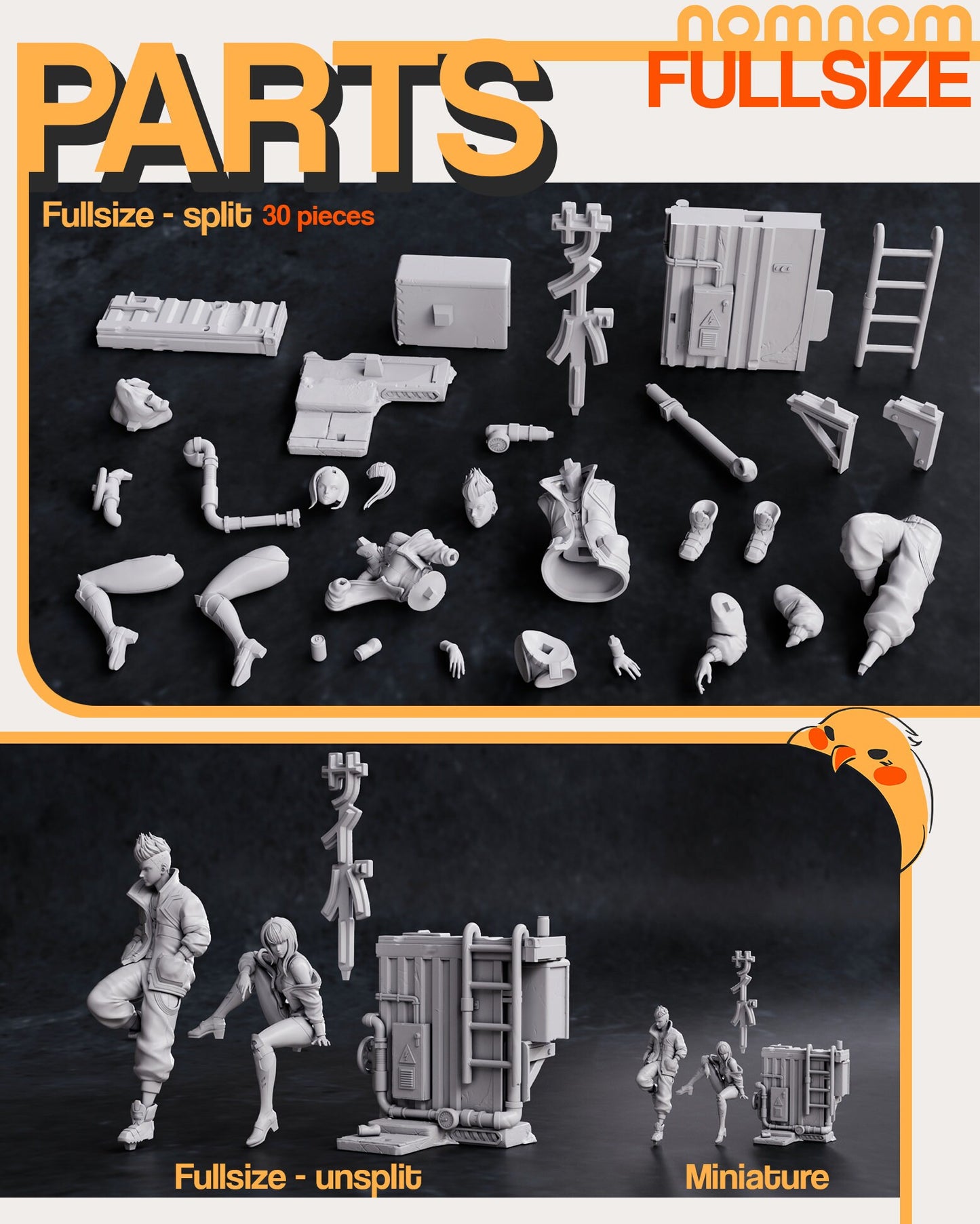 Moon-Crossed Lovers | Resin Garage Kit Figure Anime Fan Art | Nomnom Figures