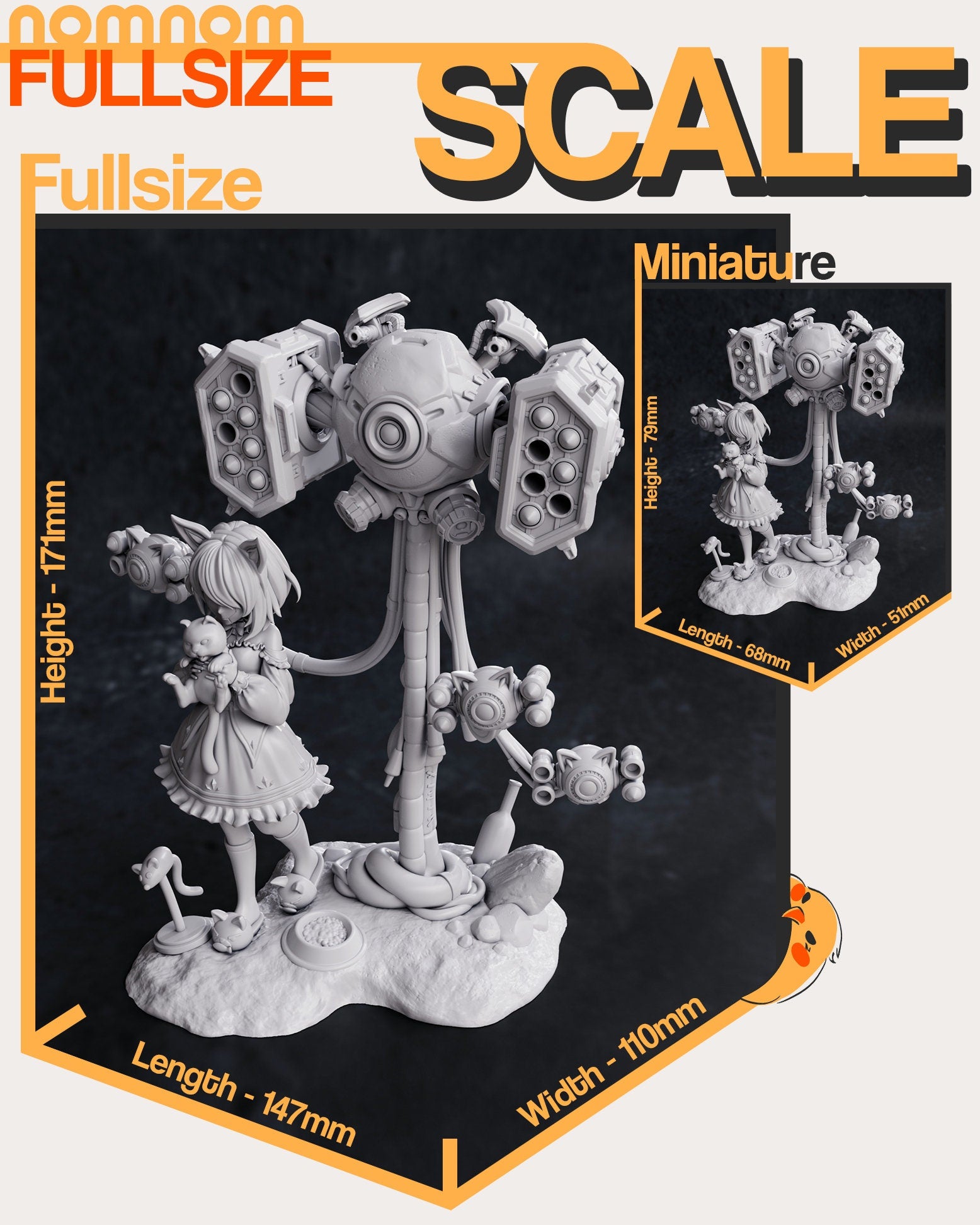 Luna x Tofu | Resin Garage Kit Figure Original Character | Nomnom Figures