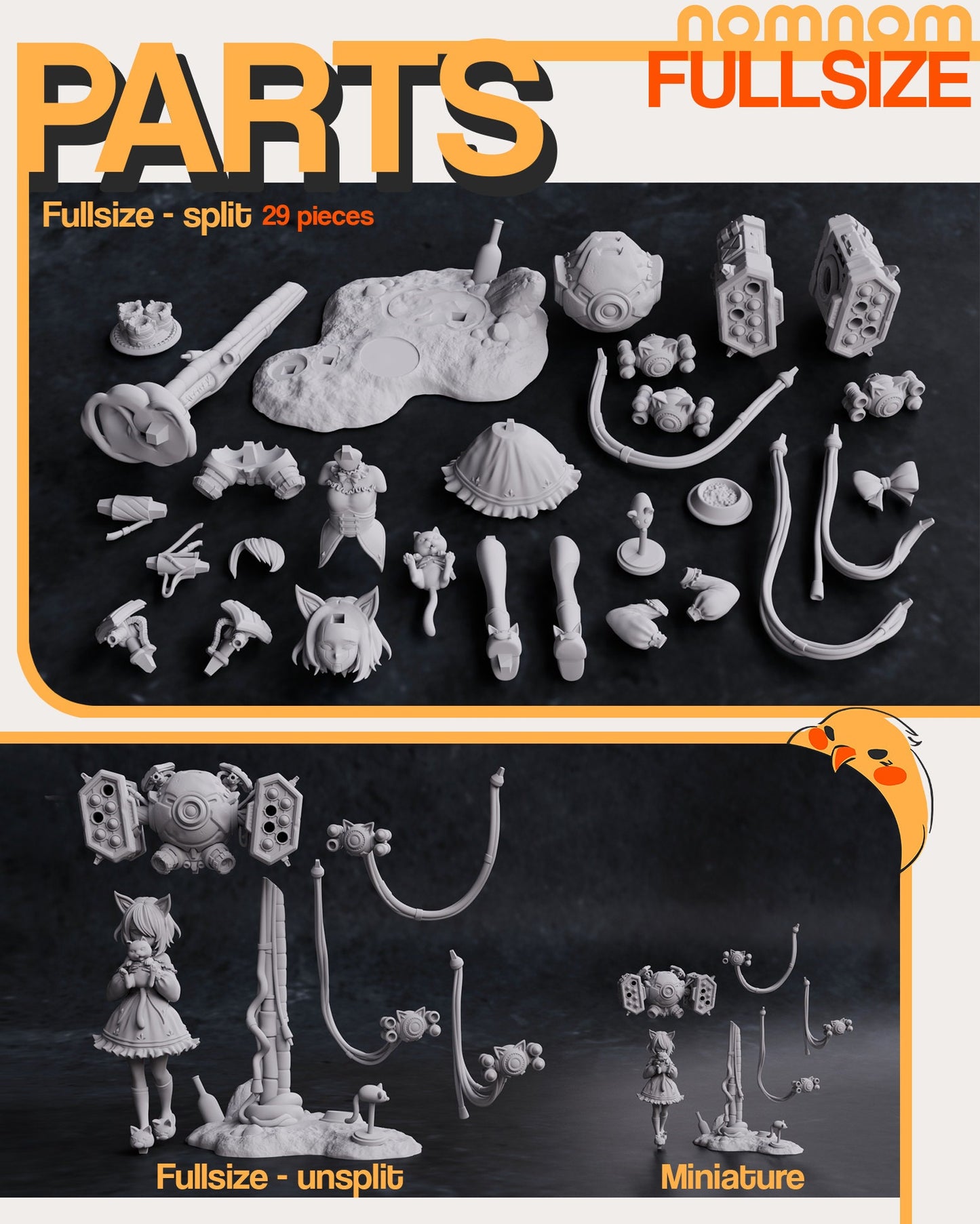 Luna x Tofu | Resin Garage Kit Figure Original Character | Nomnom Figures