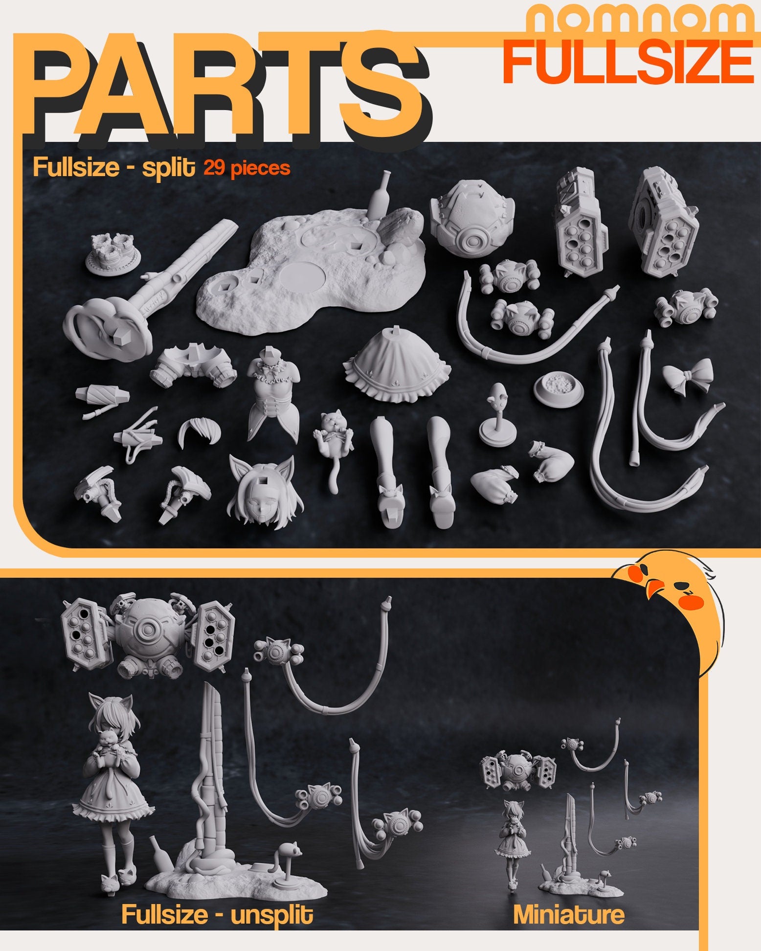 Luna x Tofu | Resin Garage Kit Figure Original Character | Nomnom Figures