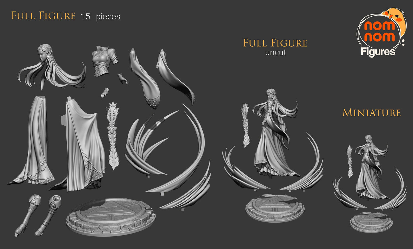 Powerful Princess | Resin Garage Kit Figure Video Game Fan Art | Nomnom Figures