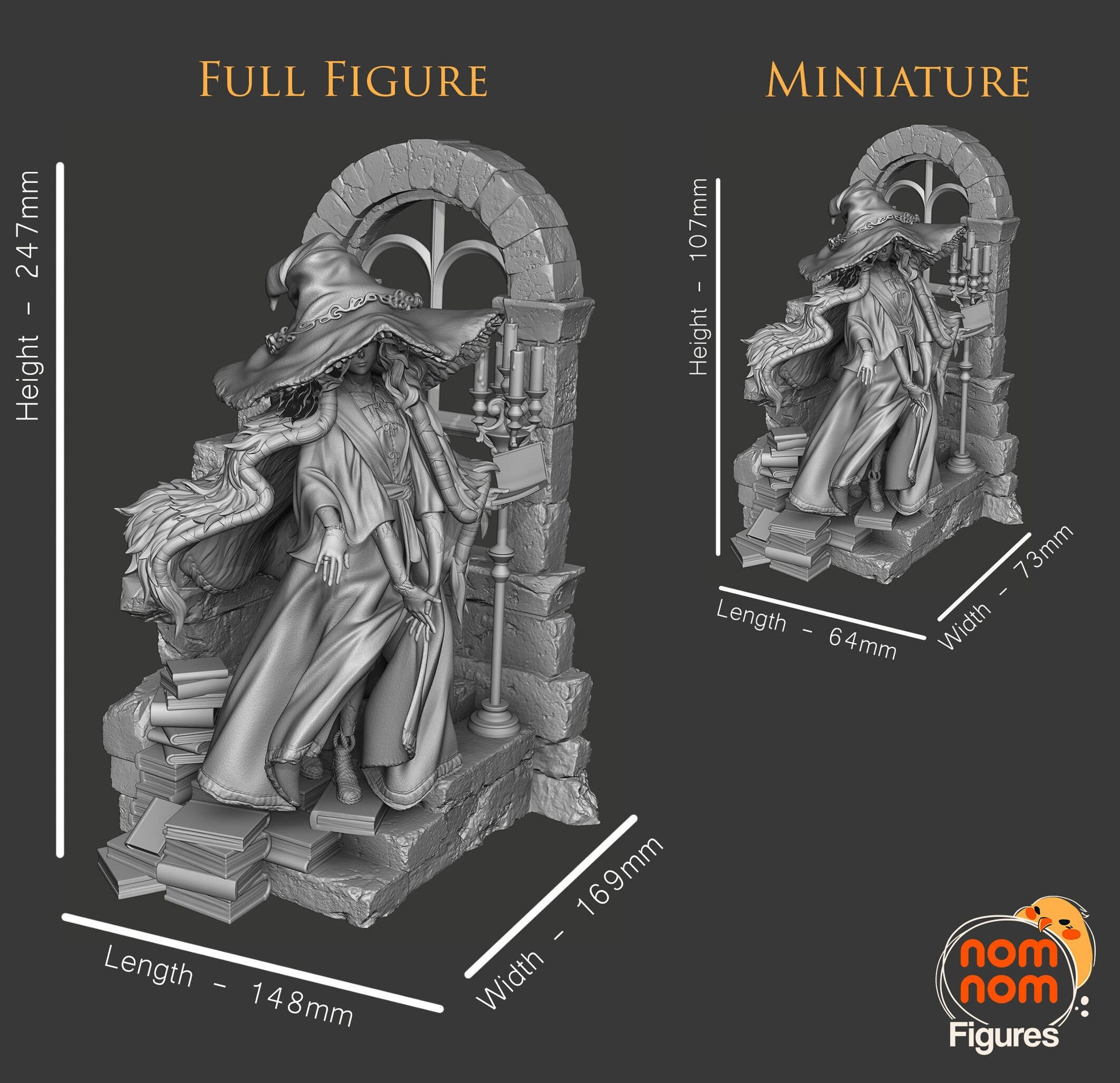Two-Faced Witch | Resin Garage Kit Figure Video Game Fan Art | Nomnom Figures