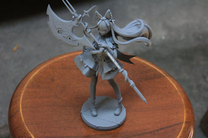 Axe Girl | Resin Garage Kit Figure Anime Fan Art | Nomnom Figures