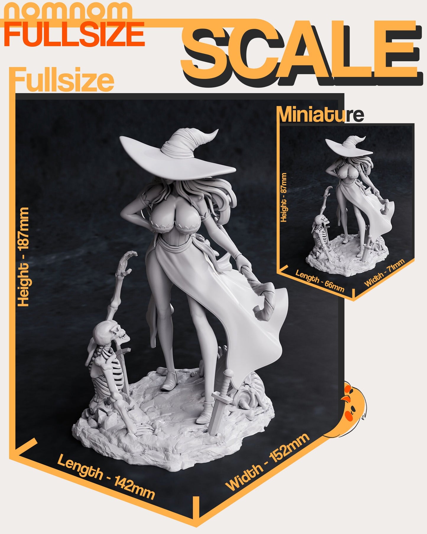 Witchy Hero | Resin Garage Kit Figure Video Game Fan Art | Nomnom Figures